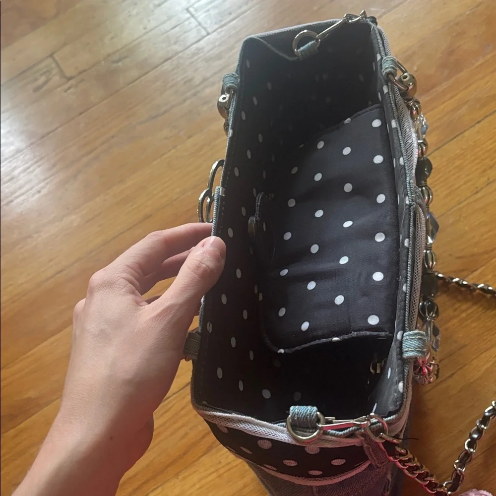 Jeans Beaded Purse
